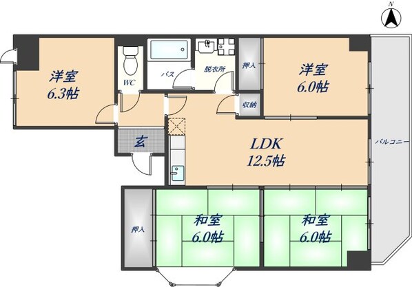 シャトー辰巳の物件間取画像